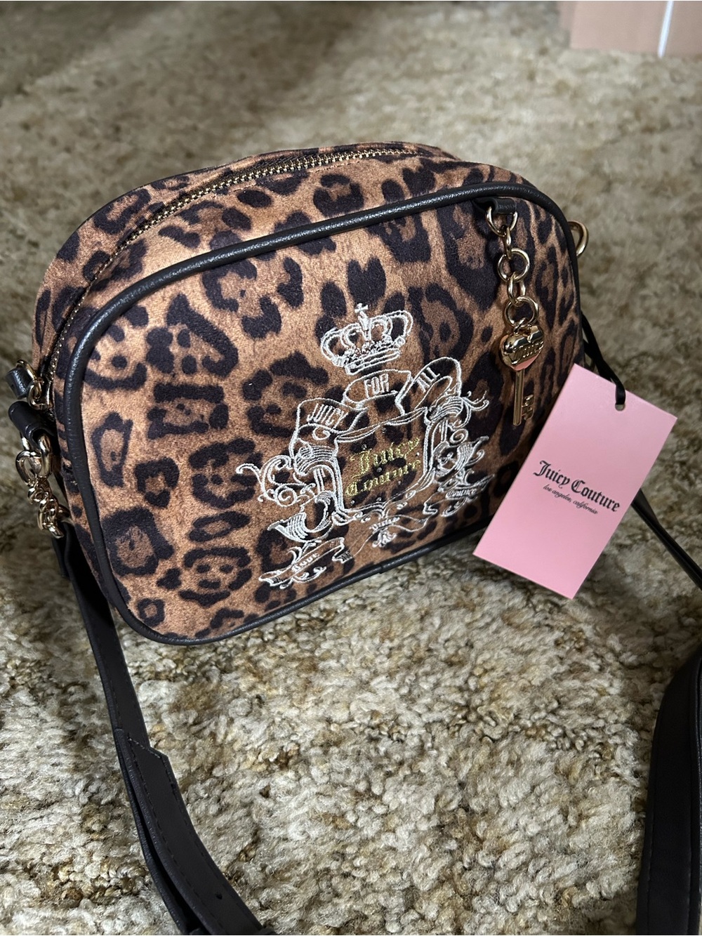 Juicy Couture Leopard Juicy For All Crossbody Bag Purse